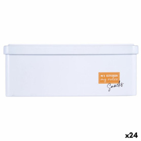 Boîte Snacks Blanc Fer blanc (11 x 7,1 x 18 cm) (24 Unités) 136,99 €