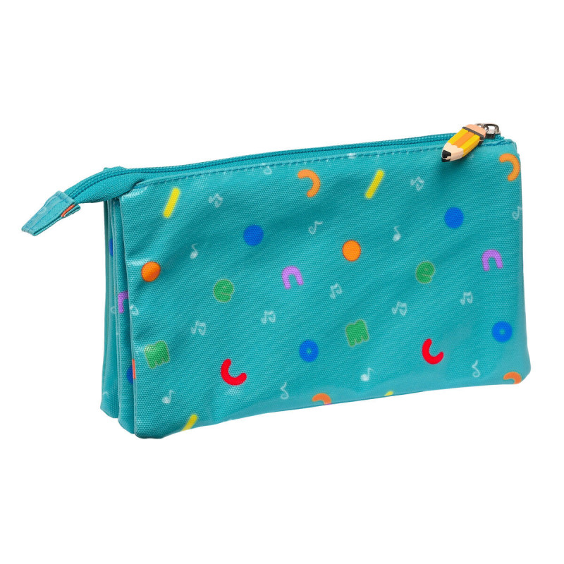 Image secondaire de Trousse Fourre-Tout Triple CoComelon Back to class Bleu clair (22 x 12 x 3 cm)