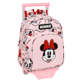 Cartable à roulettes Minnie Mouse Me time Rose (28 x 34 x 10 cm) 53,99 €
