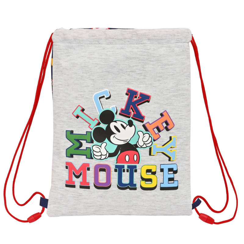 Sac à dos serré par des ficelles Mickey Mouse Only One Blue marine 26 x 34 x 1 cm