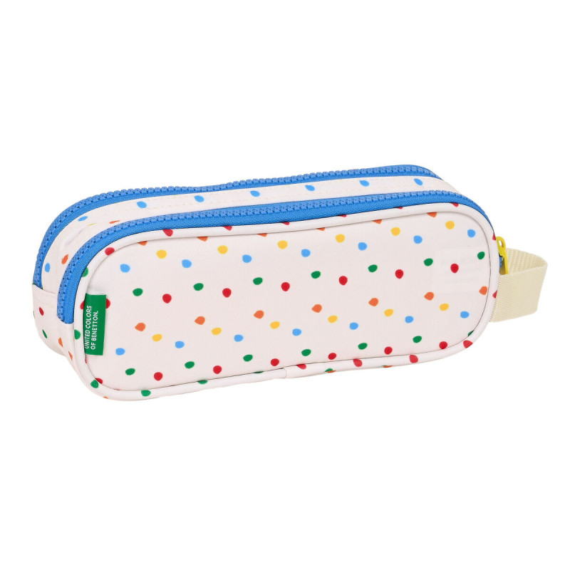 Image secondaire de Trousse Fourre-Tout Double Benetton Topitos Blanc (21 x 8 x 6 cm)