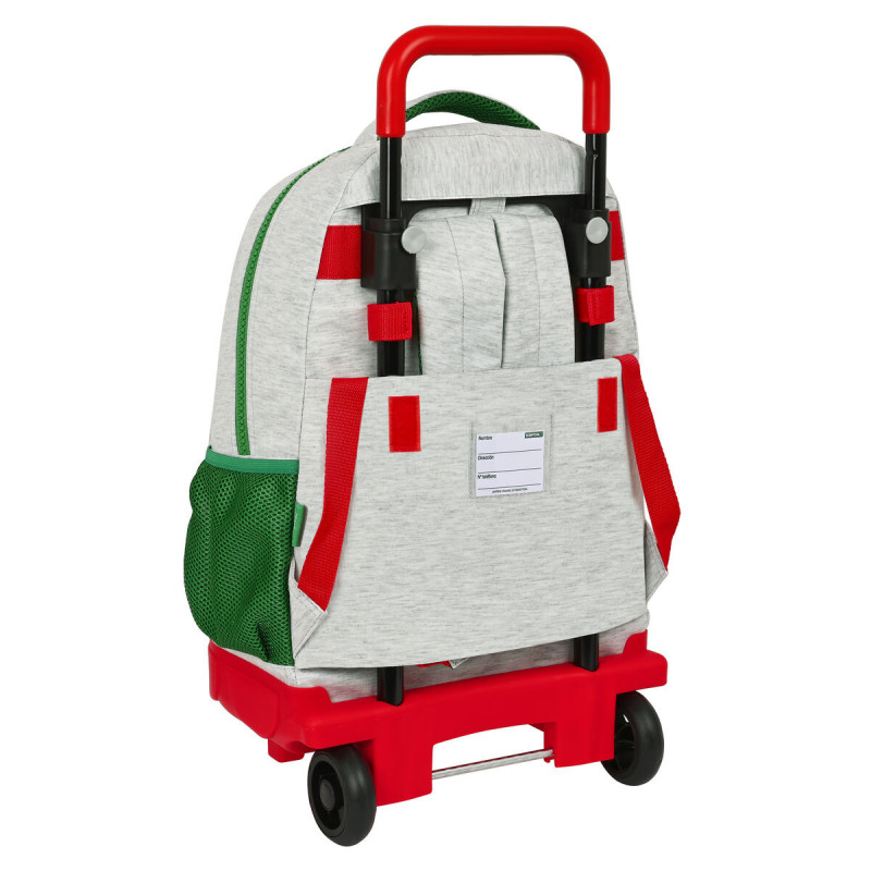 Image secondaire de Cartable à roulettes Benetton Pop Gris (33 x 45 x 22 cm)