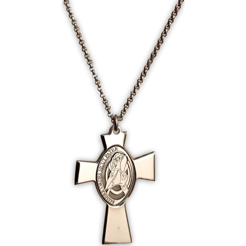 Collier Unisexe Amen CROCE GESU MADRE PERLA