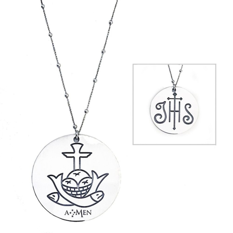 Collier Femme Amen IHS - PANI&PESCI GRANDE 55mm