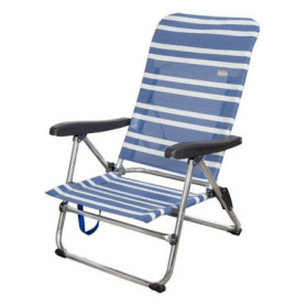 Chaise de Plage Mykonos Bleu / Blanc Aluminium (61 x 50 x 85 cm) 123,99 €