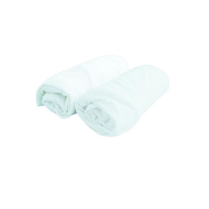 Drap housse Domiva Doux Nid Blanc 60 x 120 cm