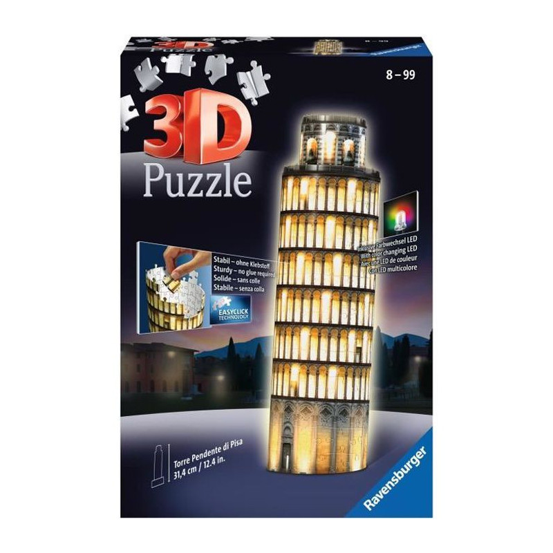 Ravensburger Puzzle 3D Tour de Pise illuminée