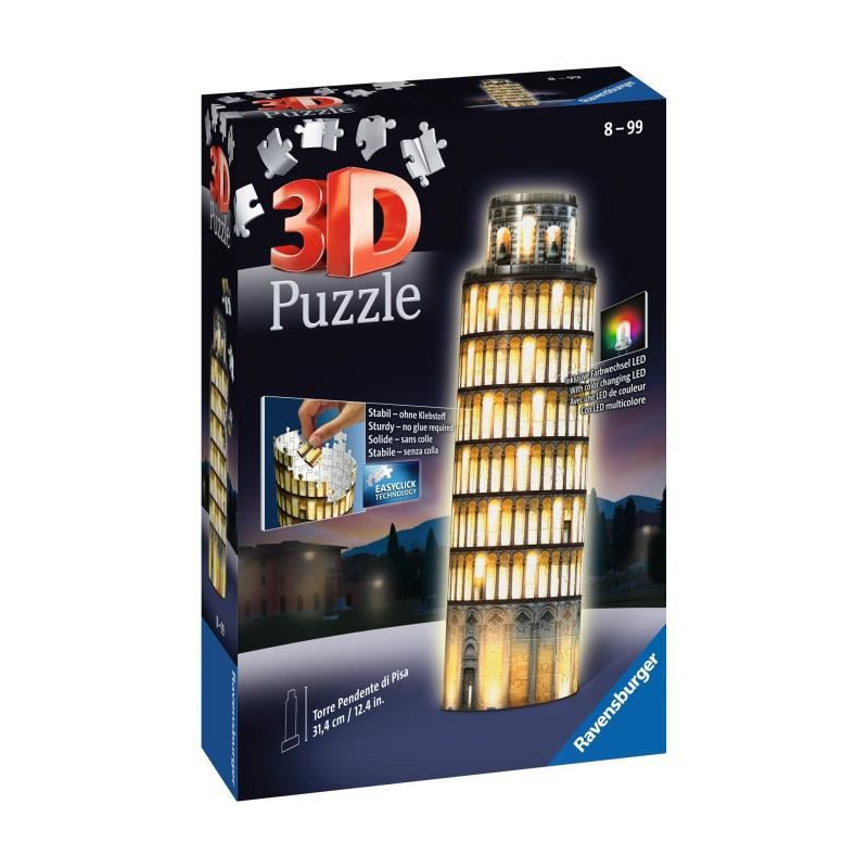 Image secondaire de Ravensburger Puzzle 3D Tour de Pise illuminée