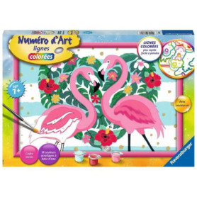 Numéro d'art - grand format - Flamingos amoureux - Ravensburger - Kit co 26,99 €
