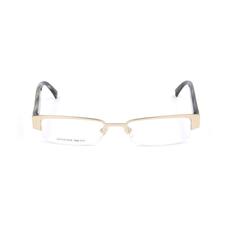 Monture de Lunettes Unisexe Alexander McQueen AMQ-4159-R2E Doré Ø 51 mm