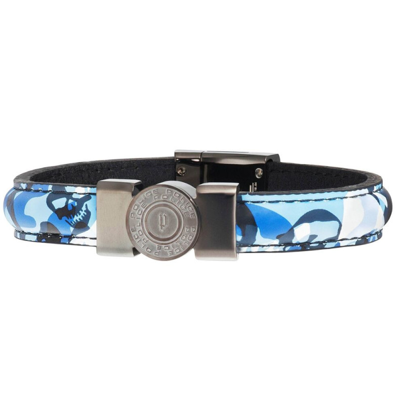 Bracelet Homme Police PJ25556BLU.03-L Cuir 21 cm